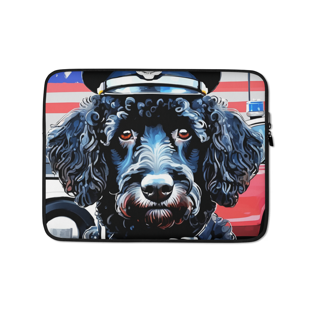 PugMug Custom Black Poodle Laptop Sleeve
