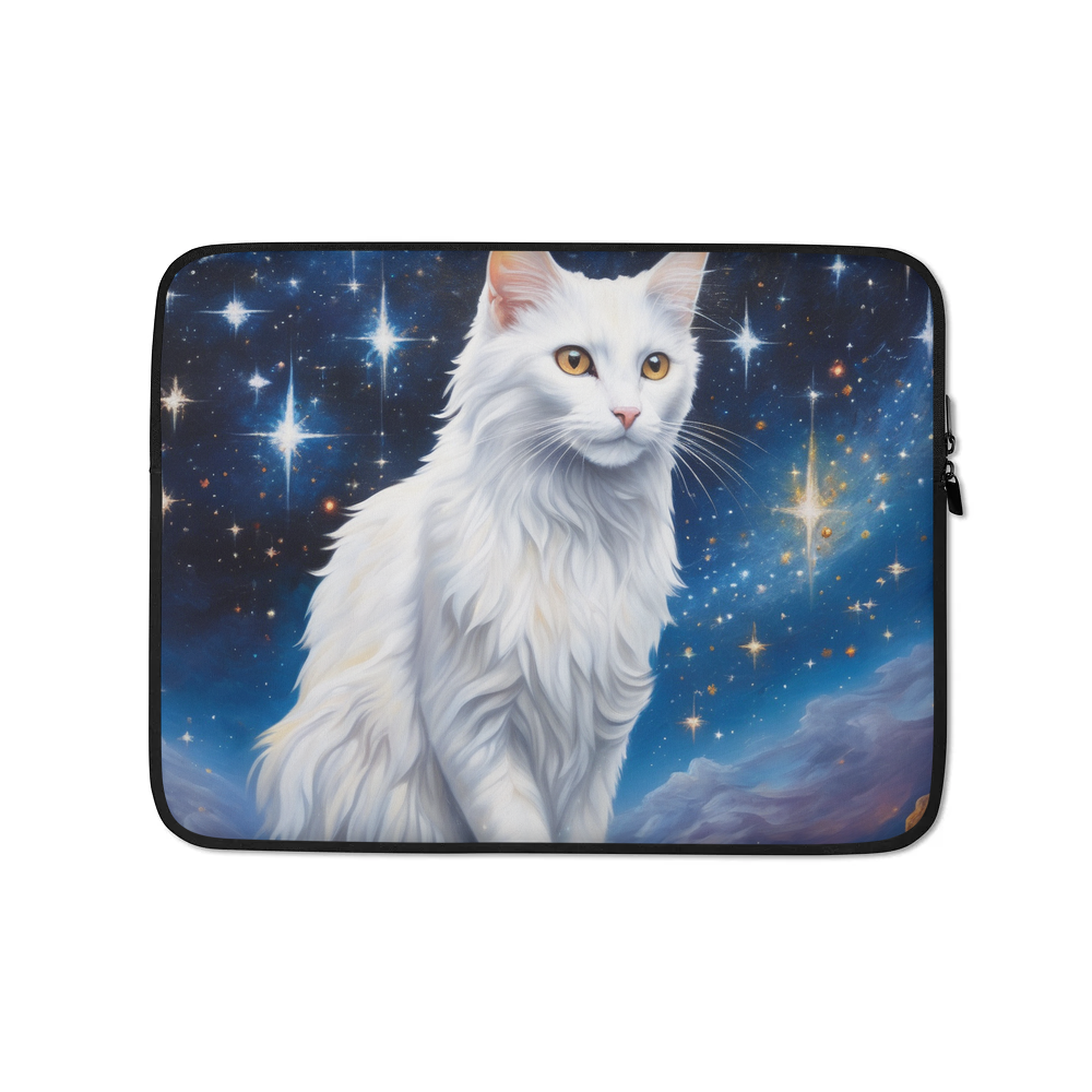 PugMug Custom White Companion Cat Laptop Sleeve