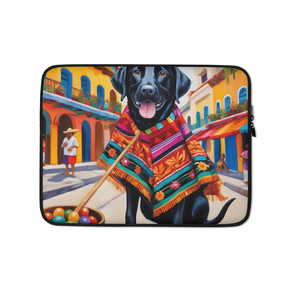 PugMug Custom Black Labrador Retriever Laptop Sleeve