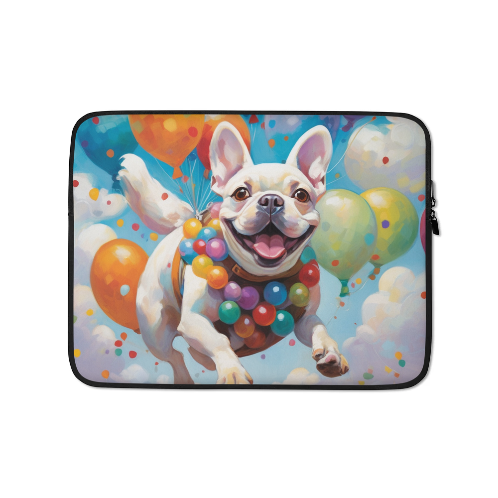 PugMug Custom White French Bulldog Laptop Sleeve