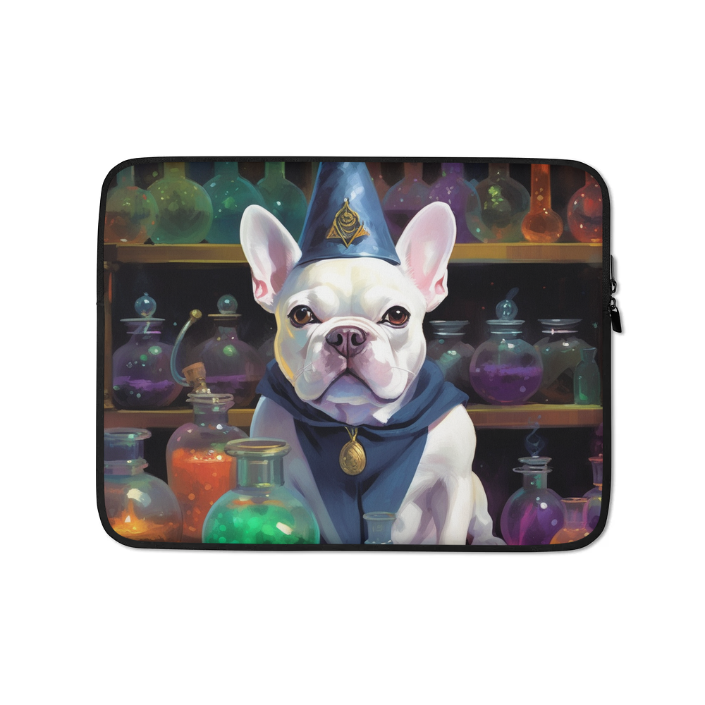 PugMug Custom White French Bulldog Laptop Sleeve