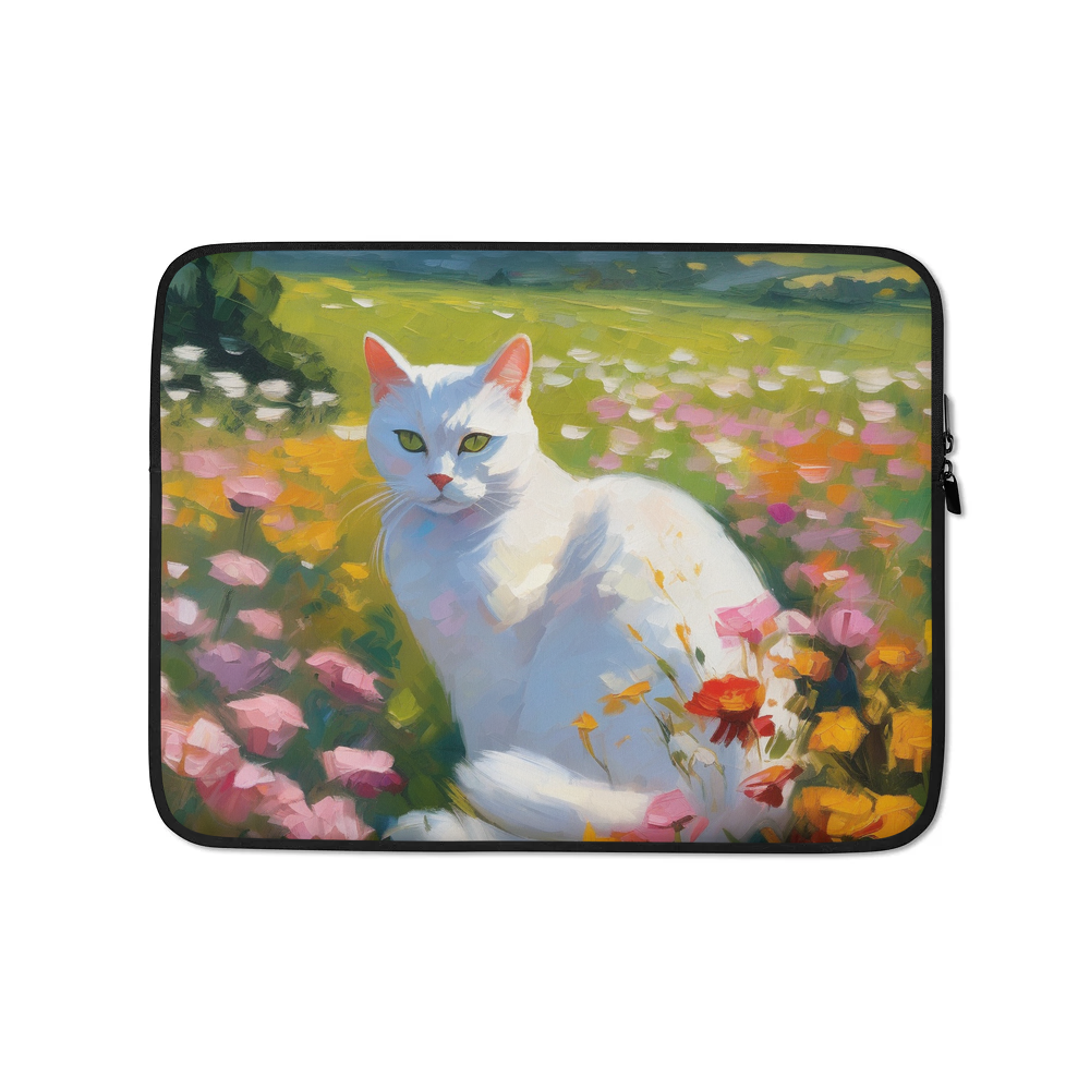 PugMug Custom White American Shorthair Cat Laptop Sleeve