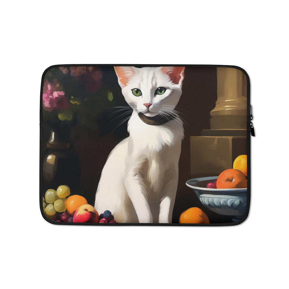 PugMug Custom White Abyssinian Cat Laptop Sleeve