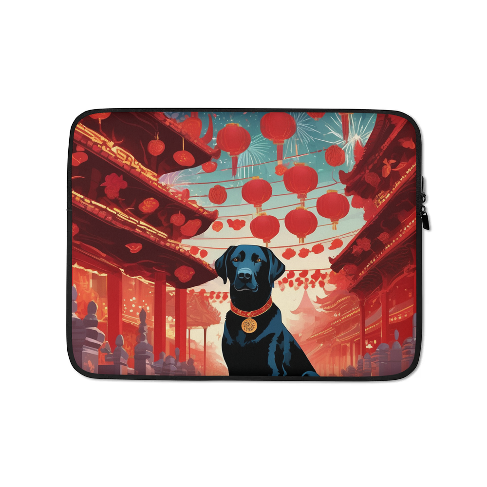 PugMug Custom Black Labrador Retriever Laptop Sleeve