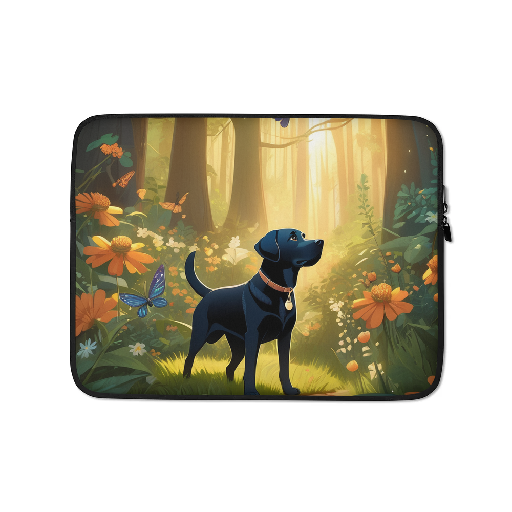 PugMug Custom Black Labrador Retriever Laptop Sleeve