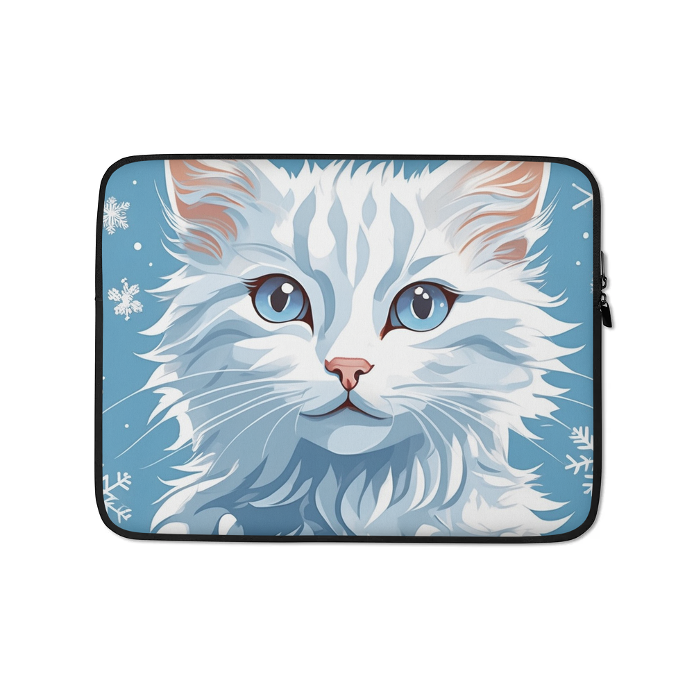 PugMug Custom White Companion Cat Laptop Sleeve