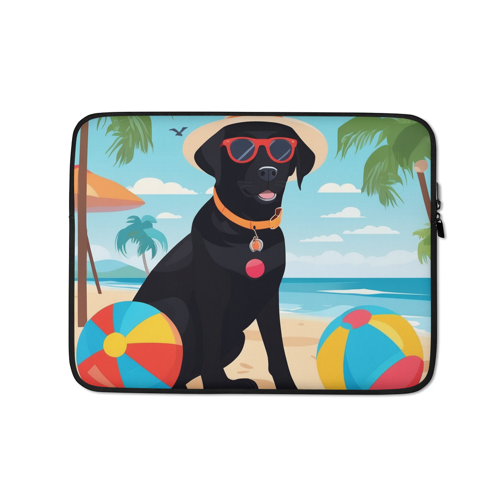 PugMug Custom Black Labrador Retriever Laptop Sleeve