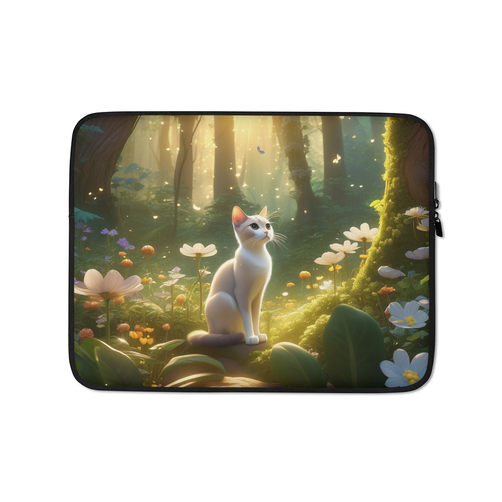 PugMug Custom White Abyssinian Cat Laptop Sleeve
