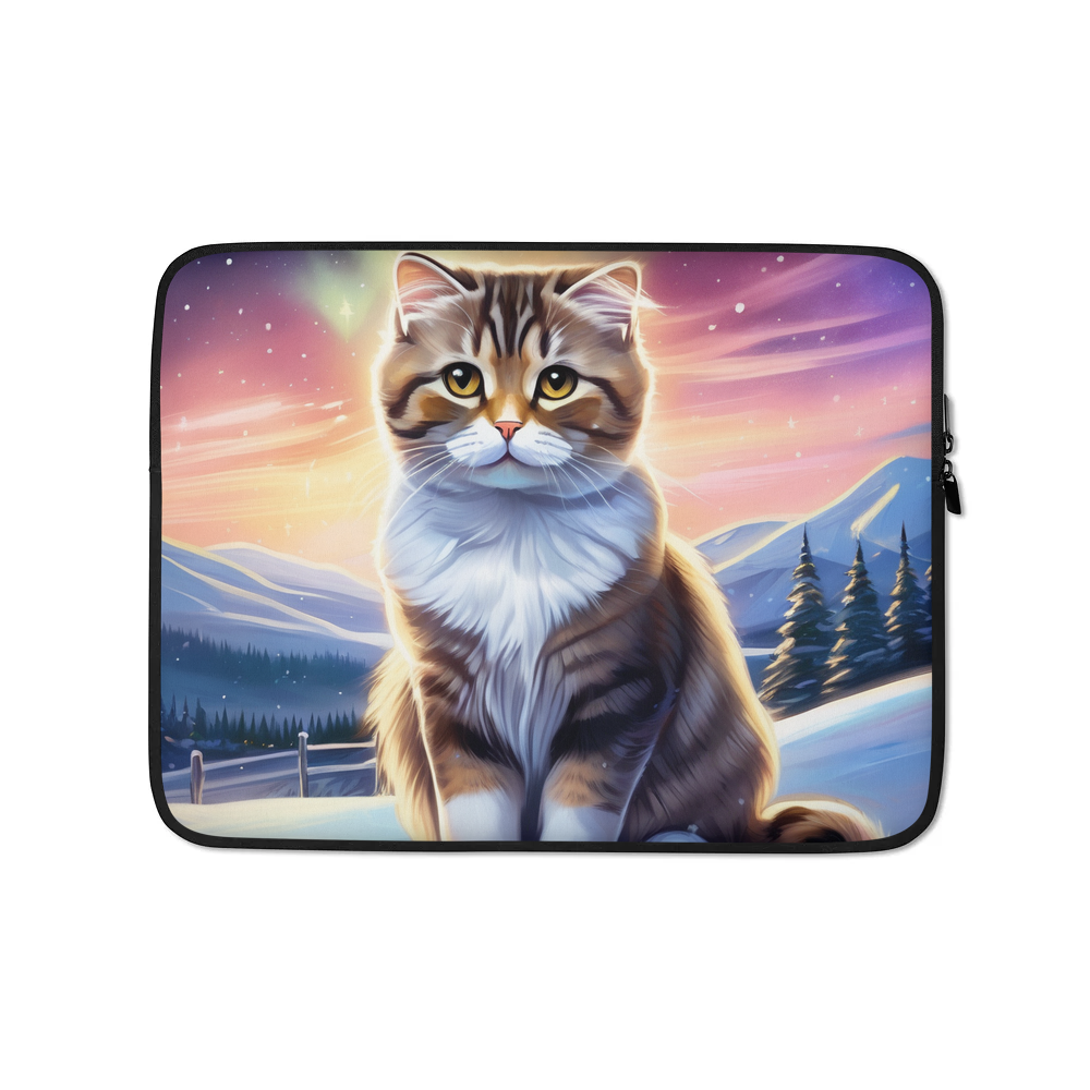 PugMug Custom Tabby Scottish Fold Cat Laptop Sleeve