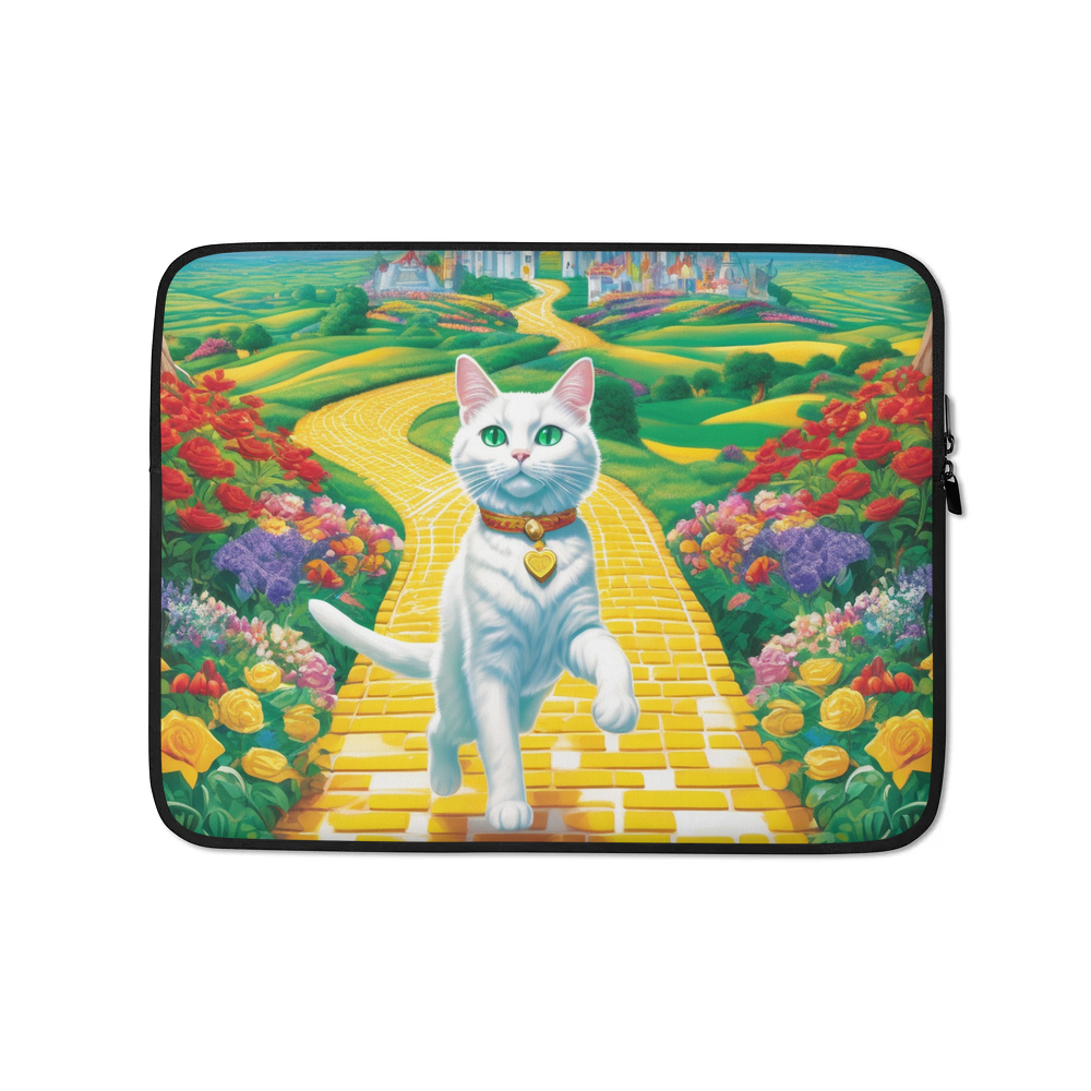 PugMug Custom White Companion Cat Laptop Sleeve