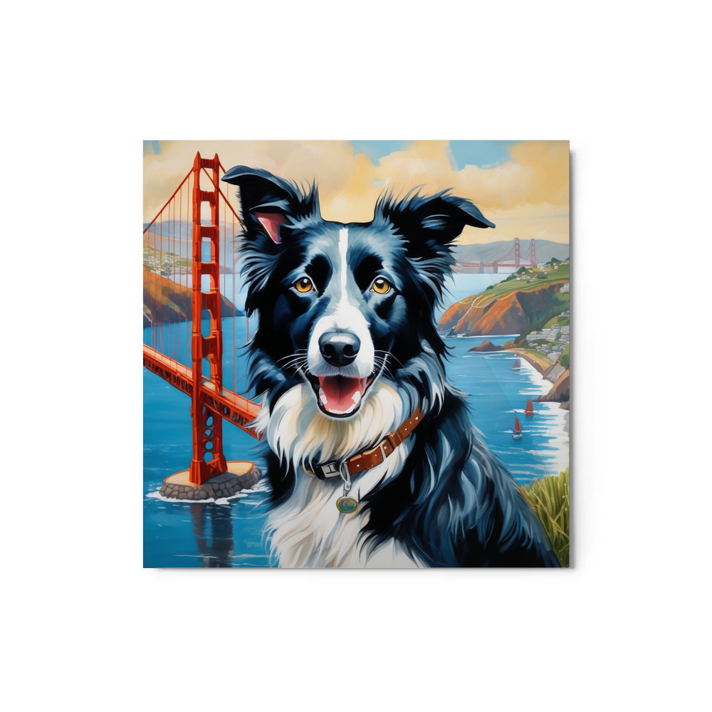 PugMug Custom Border Collie Metal Print