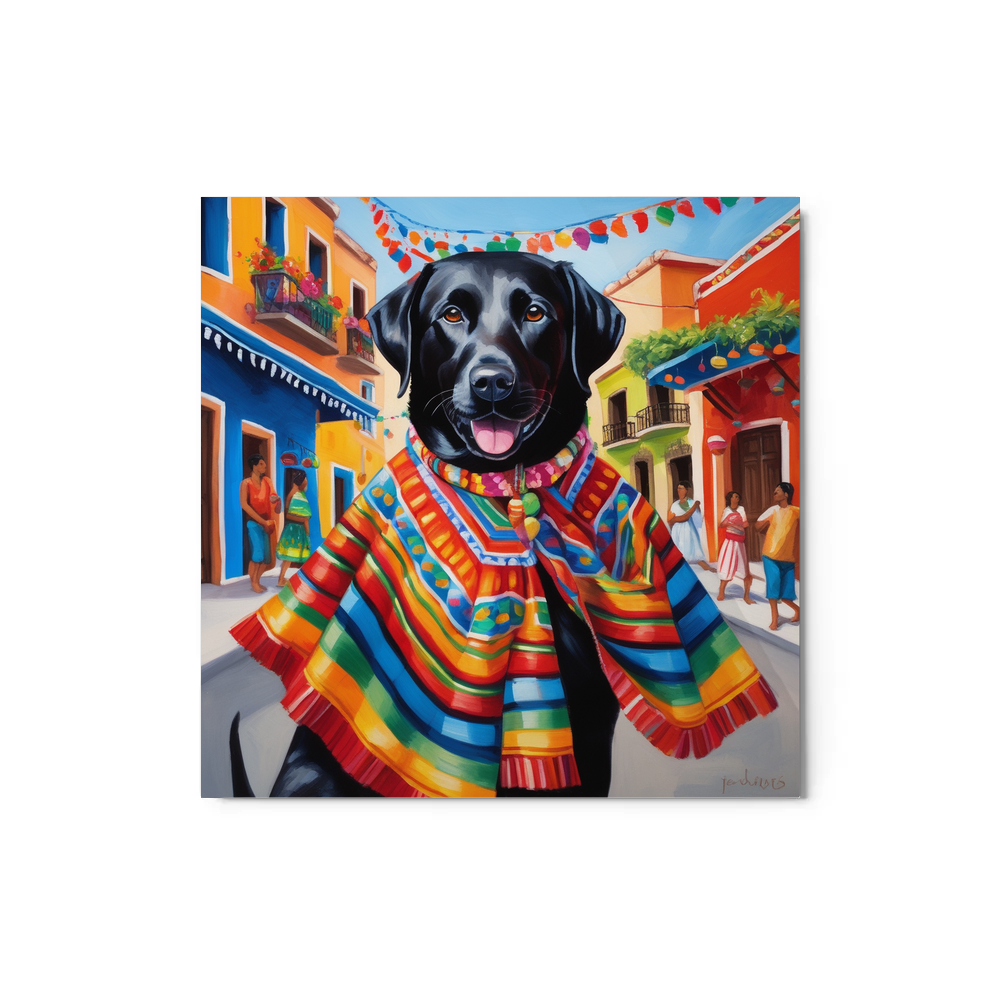 PugMug Custom Black Labrador Retriever Metal Print