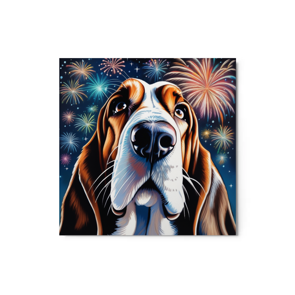 PugMug Custom Basset Hound Metal Print
