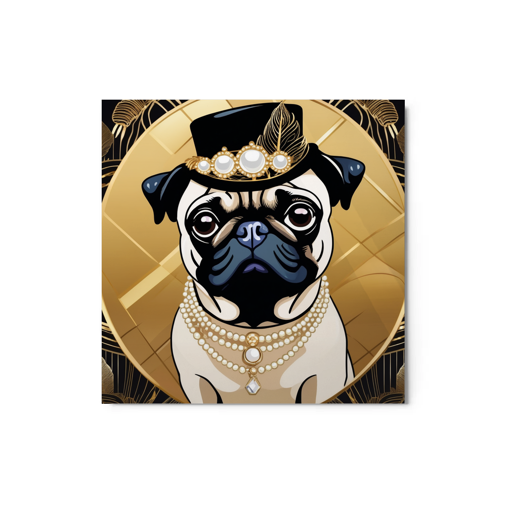 PugMug Custom Pug Metal Print