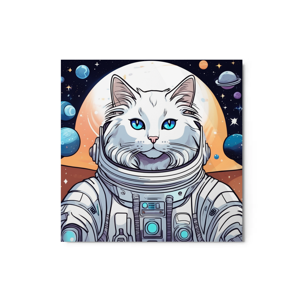 PugMug Custom White Ragdoll Cat Metal Print