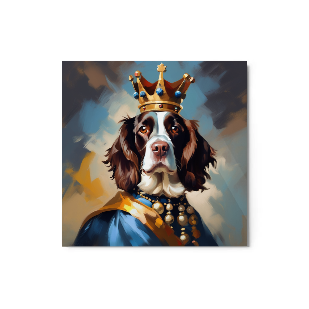 PugMug Custom English Springer Spaniel Metal Print