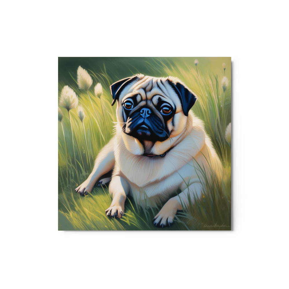 PugMug Custom Pug Metal Print