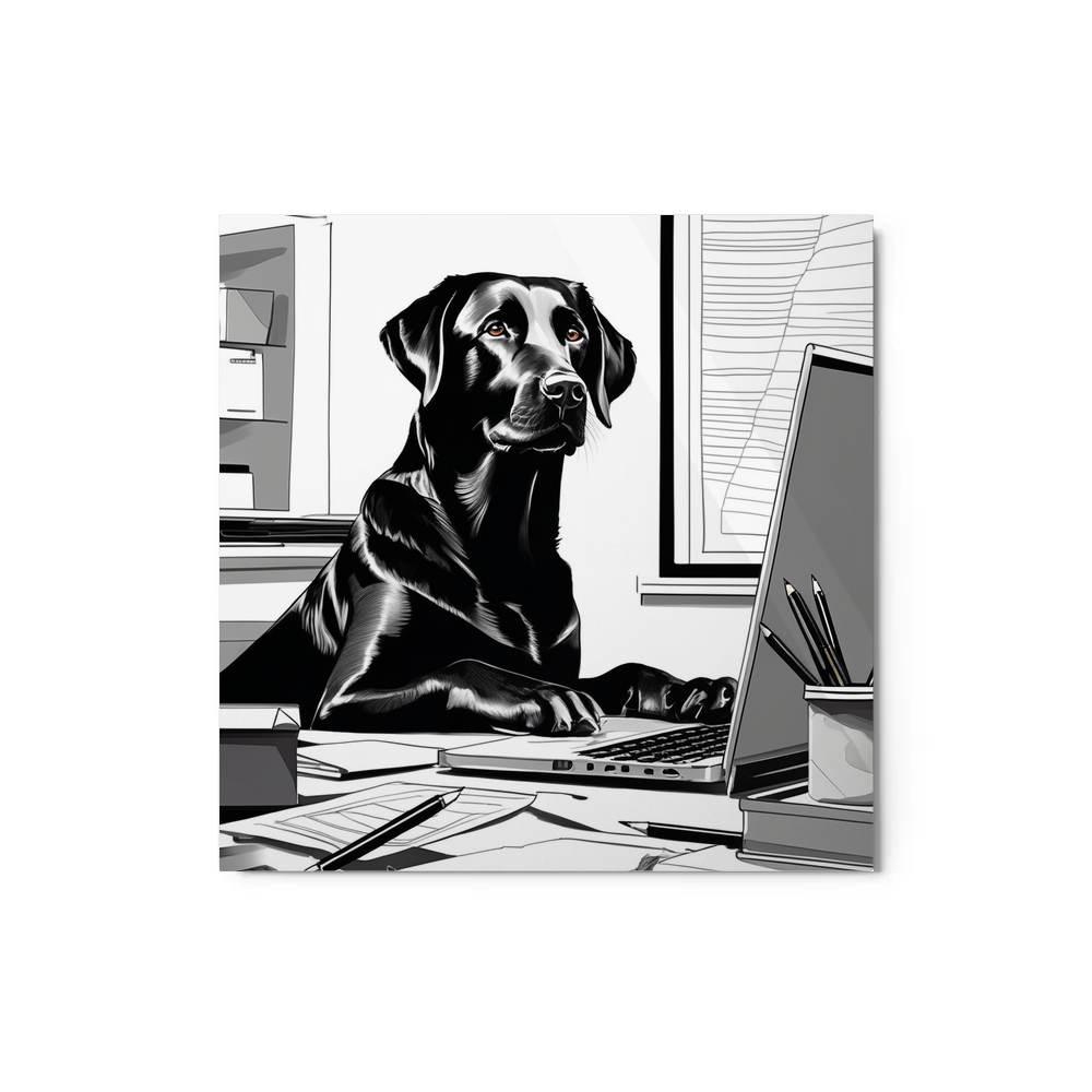 PugMug Custom Black Labrador Retriever Metal Print