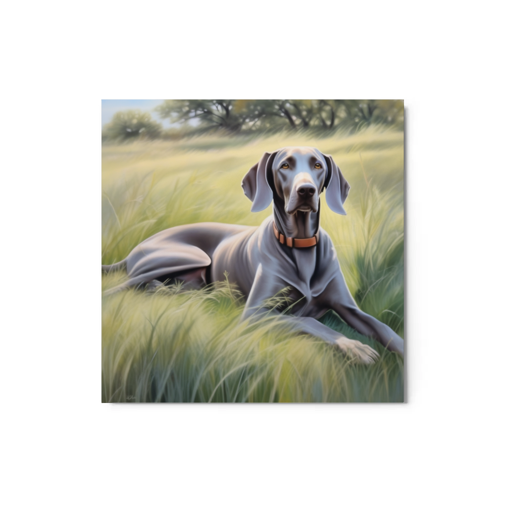 PugMug Custom Weimaraner Metal Print