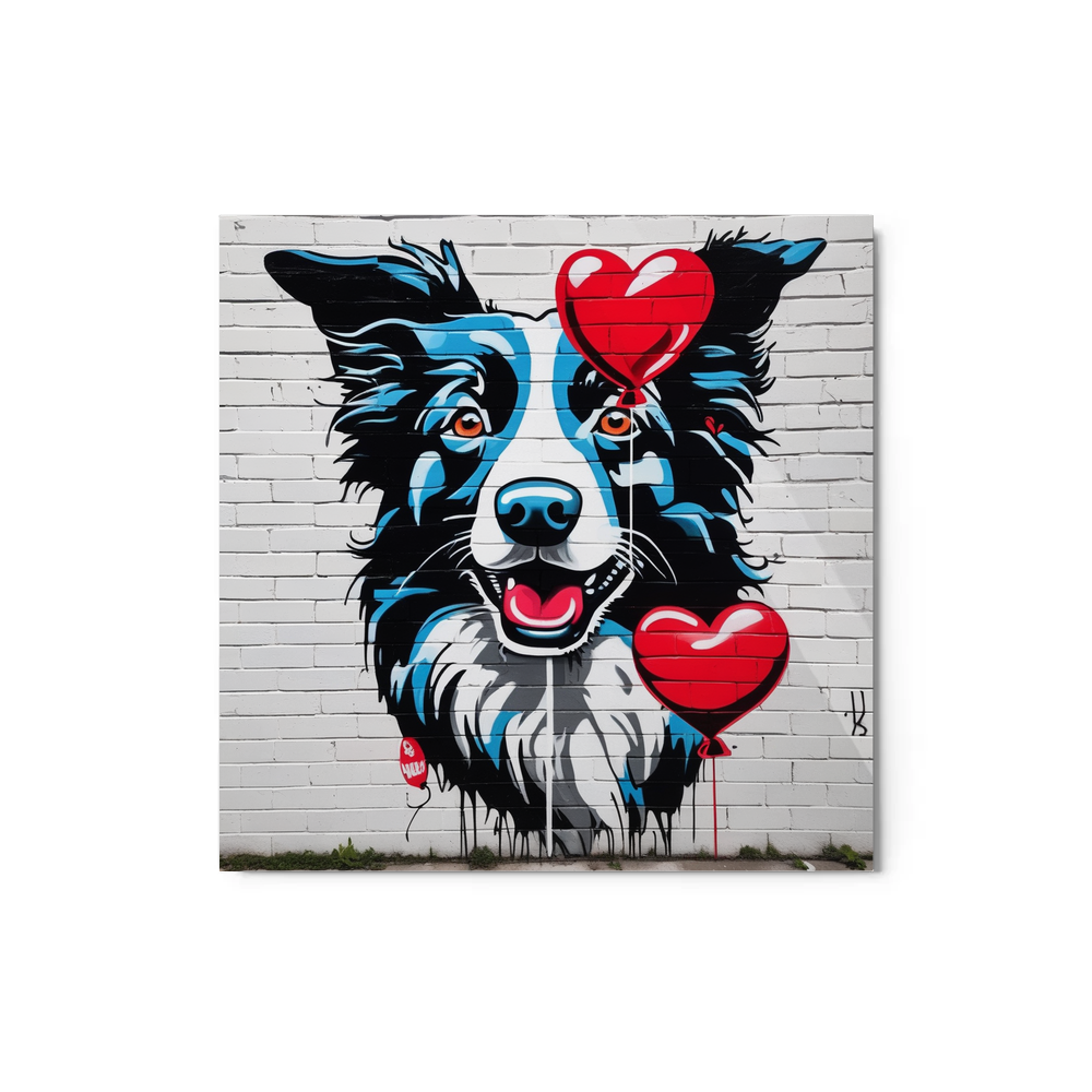 PugMug Custom Border Collie Metal Print