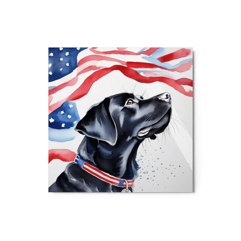 PugMug Custom Black Labrador Retriever Metal Print