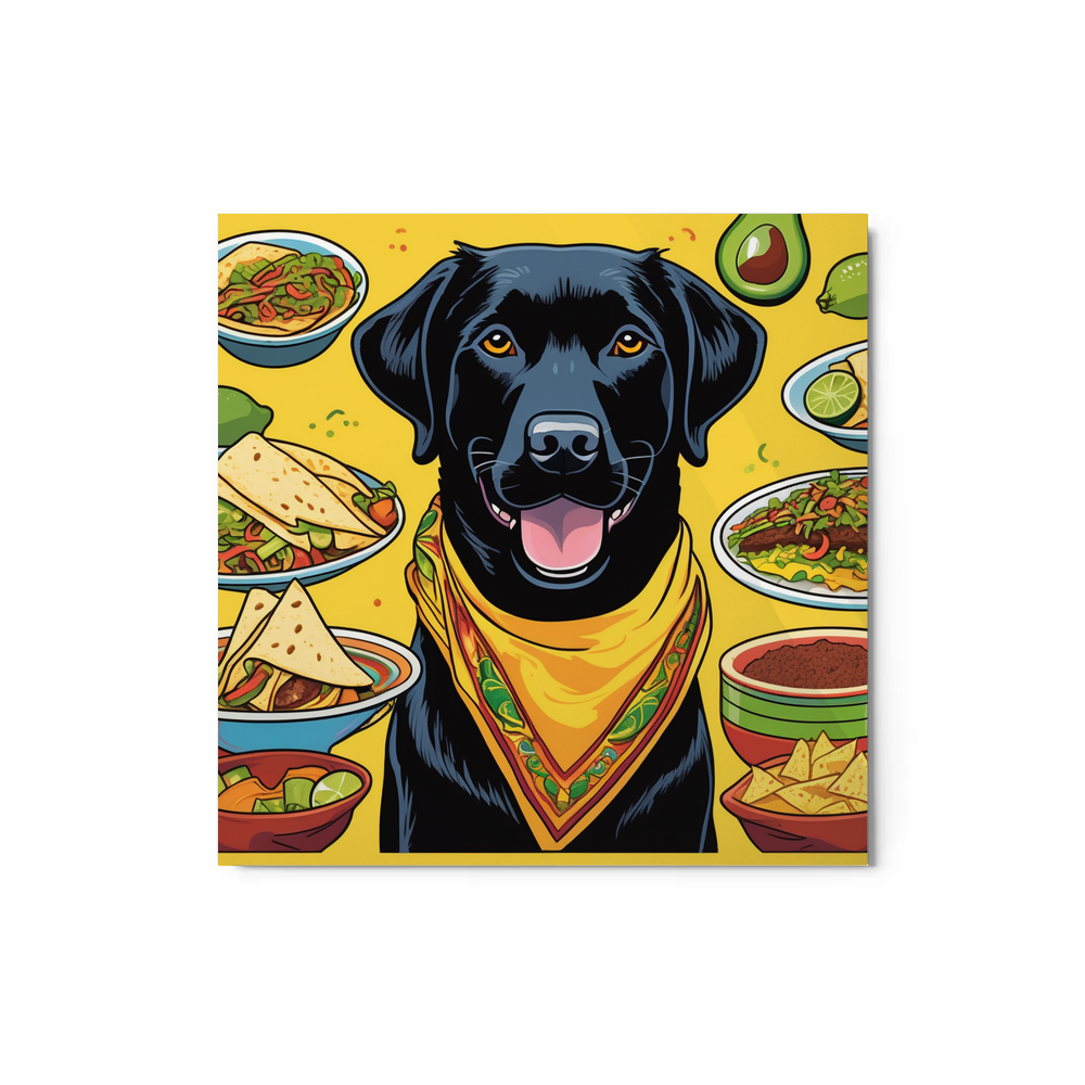 PugMug Custom Black Labrador Retriever Metal Print