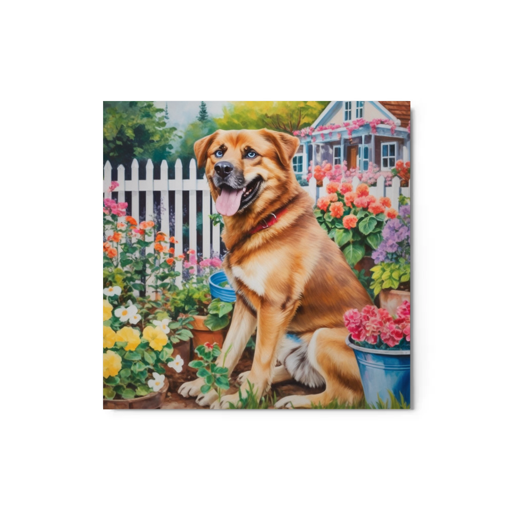 PugMug Custom Blue Metal Print