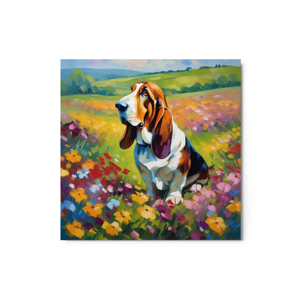 PugMug Custom Basset Hound Metal Print