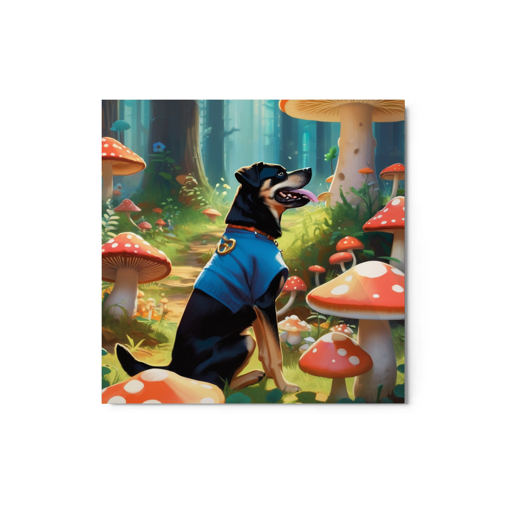 PugMug Custom Blue Metal Print