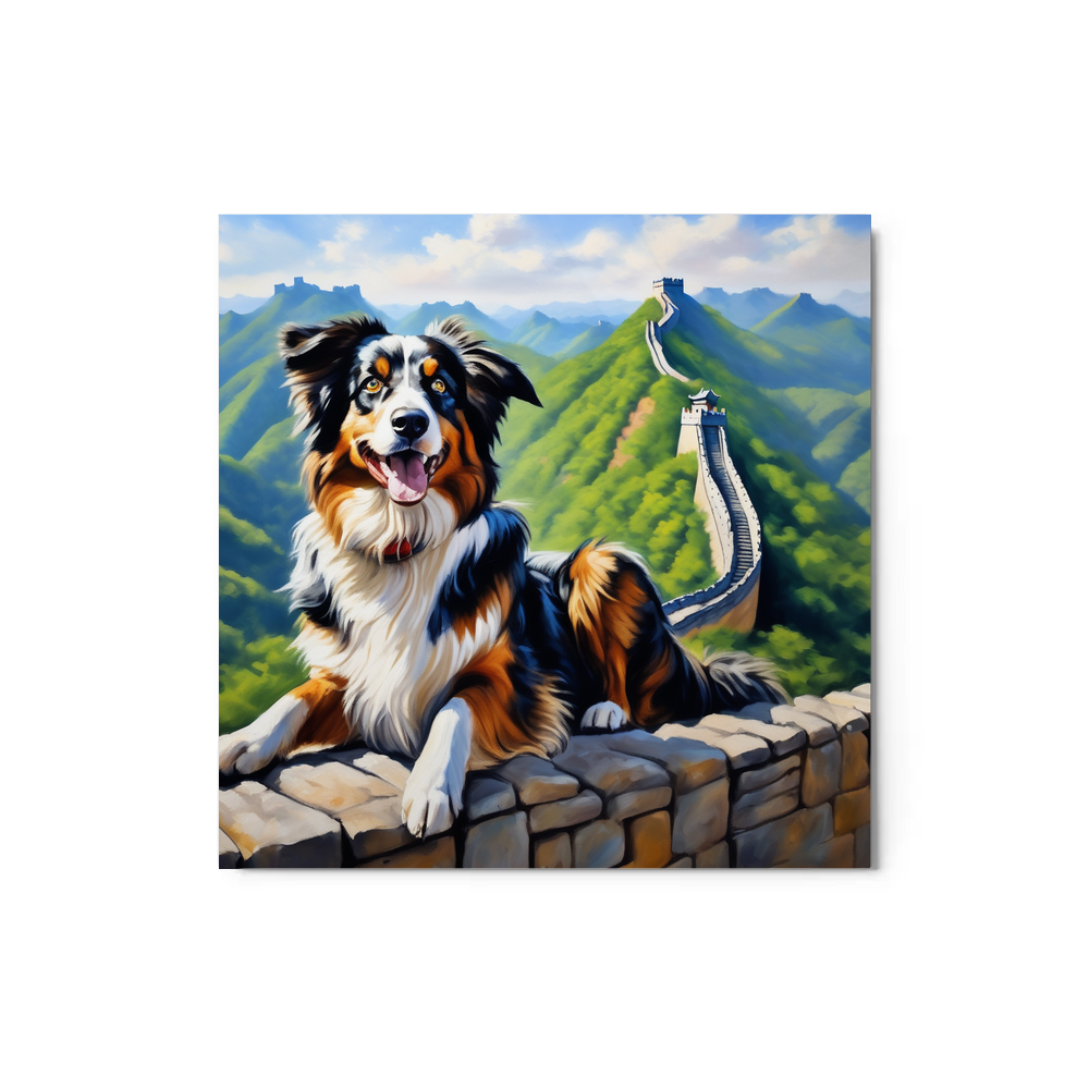 PugMug Custom Australian Shepherd Dog Metal Print