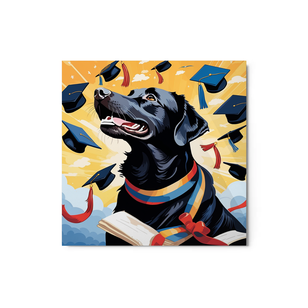 PugMug Custom Black Labrador Retriever Metal Print