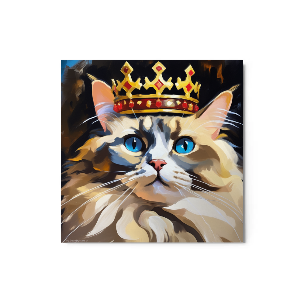 PugMug Custom Tabby Ragdoll Cat Metal Print
