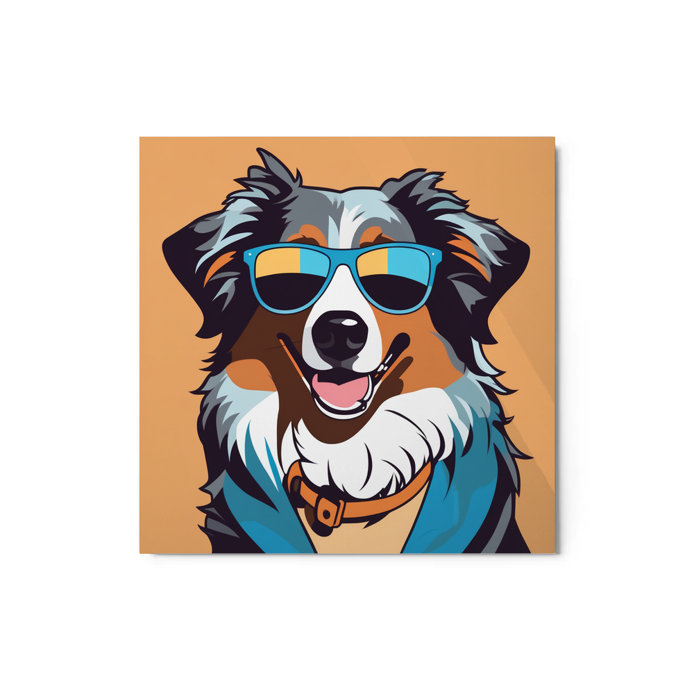 PugMug Custom Australian Shepherd Dog Metal Print