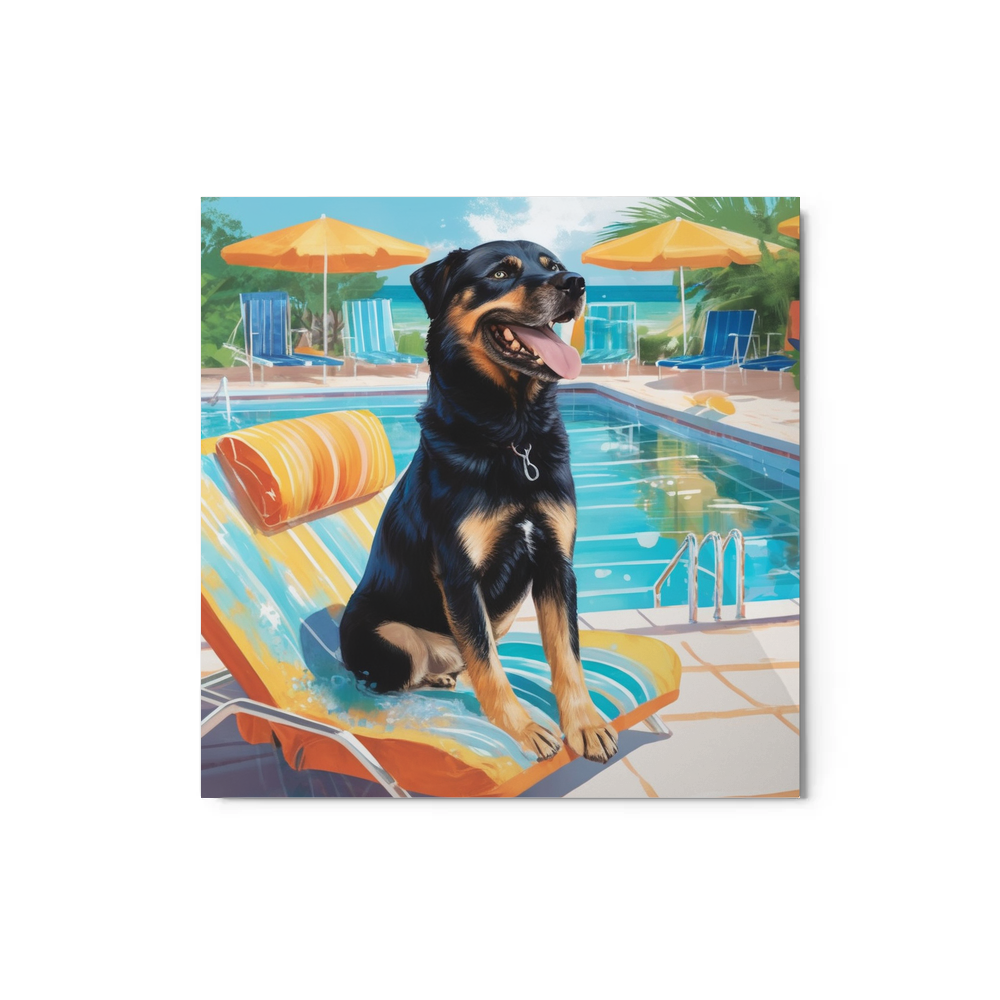 PugMug Custom Blue Metal Print