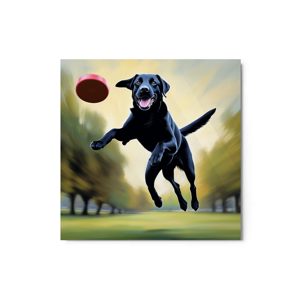 PugMug Custom Black Labrador Retriever Metal Print