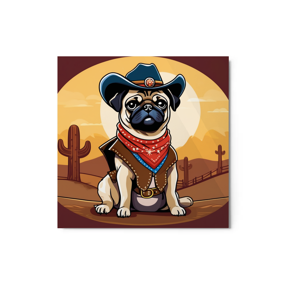 PugMug Custom Pug Metal Print