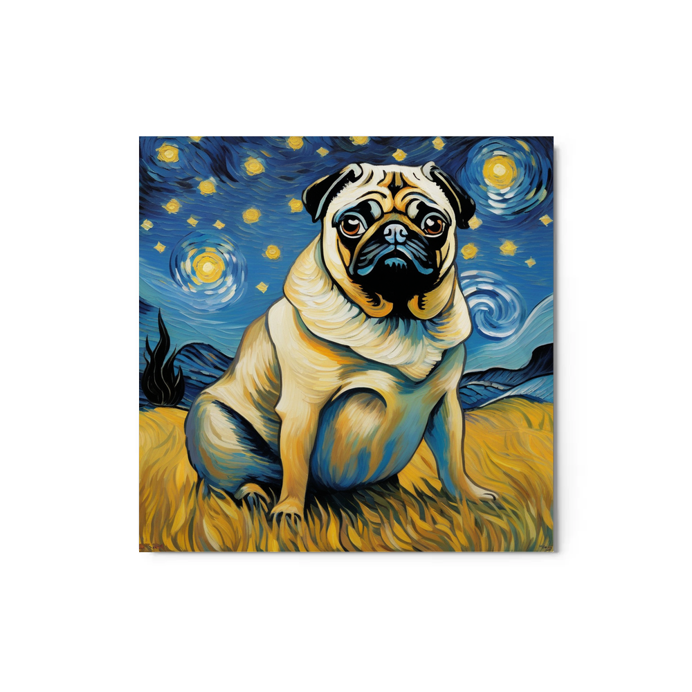 PugMug Custom Pug Metal Print