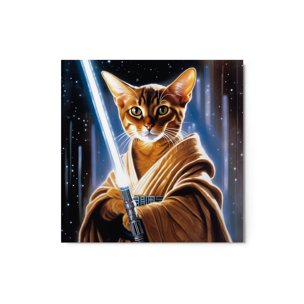 PugMug Custom Tabby Abyssinian Cat Metal Print