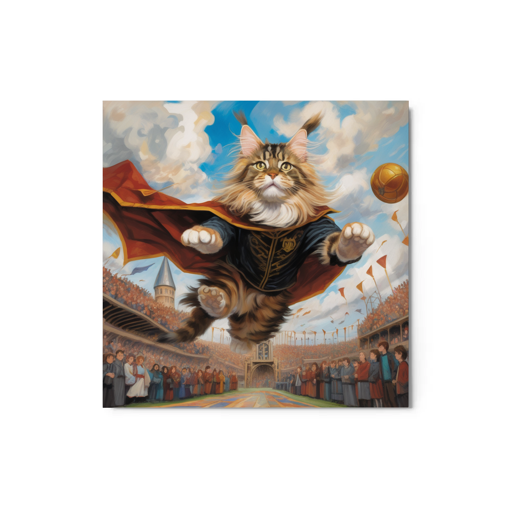 PugMug Custom Tabby Maine Coon Cat Metal Print
