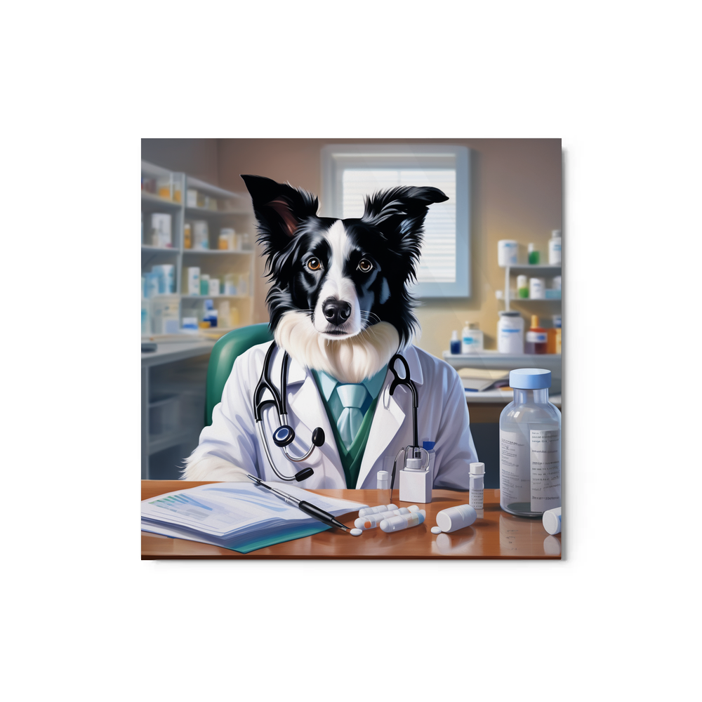 PugMug Custom Border Collie Metal Print