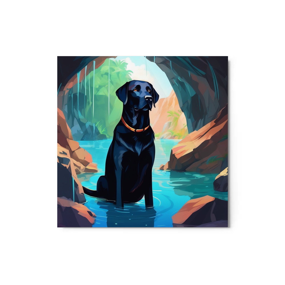 PugMug Custom Black Labrador Retriever Metal Print