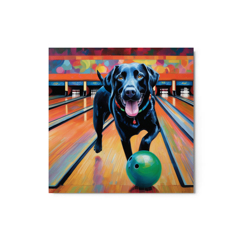 PugMug Custom Black Labrador Retriever Metal Print