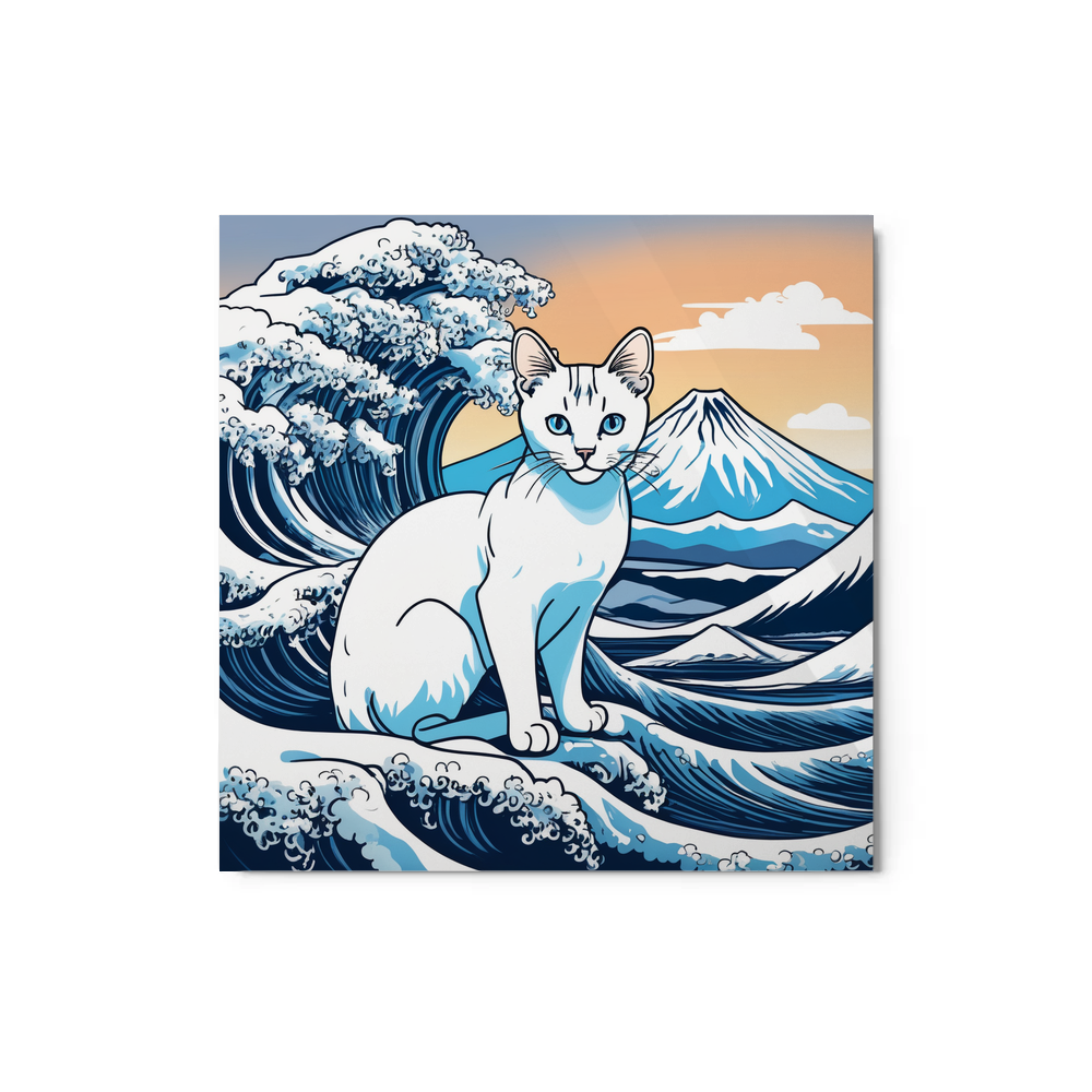 PugMug Custom White Exotic Cat Metal Print