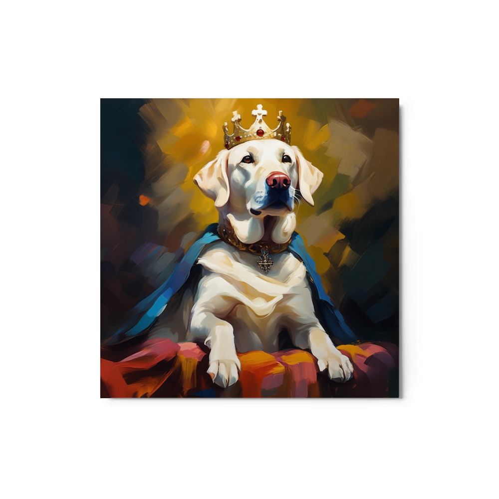 PugMug Custom White Labrador Retriever Metal Print