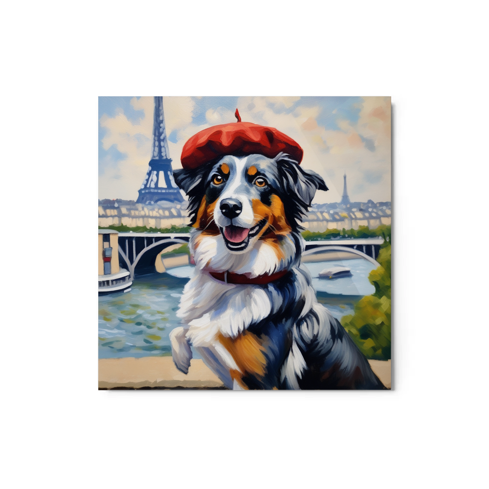 PugMug Custom Australian Shepherd Dog Metal Print