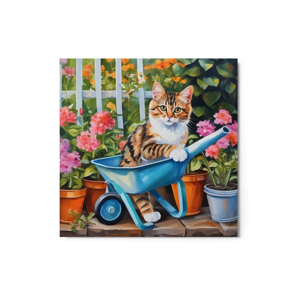 PugMug Custom Tabby Exotic Cat Metal Print