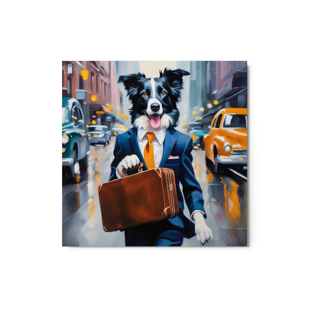 PugMug Custom Border Collie Metal Print