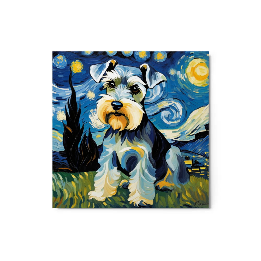 PugMug Custom Miniature Schnauzer Metal Print
