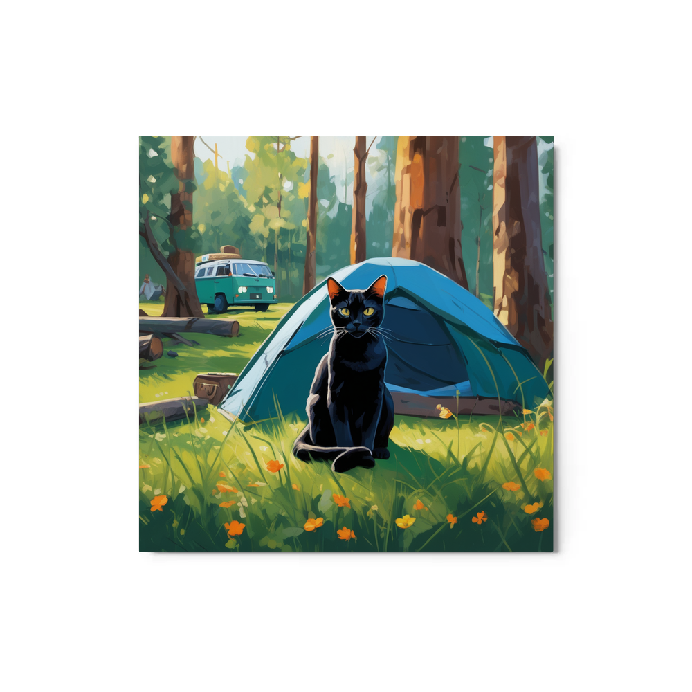 PugMug Custom Black Abyssinian Cat Metal Print