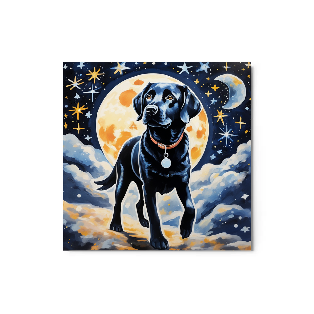 PugMug Custom Black Labrador Retriever Metal Print